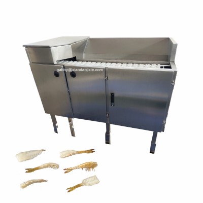 Tail-on butterfly shrimp peeling machine, shrimp peeler and shrimp deveiner machine