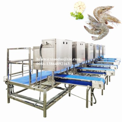 Automatic Argentina Red Shrimp Peeler, Vannamei prawn peeling and deveining machine, shrimp processing line