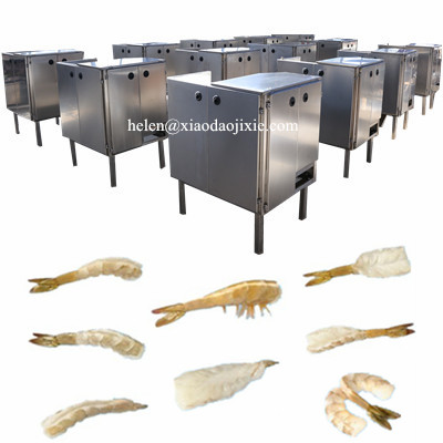 Automatic peeling Argentina red shrimp machine, Vannamei White Prawn peel and devein machine, shrimp processing system